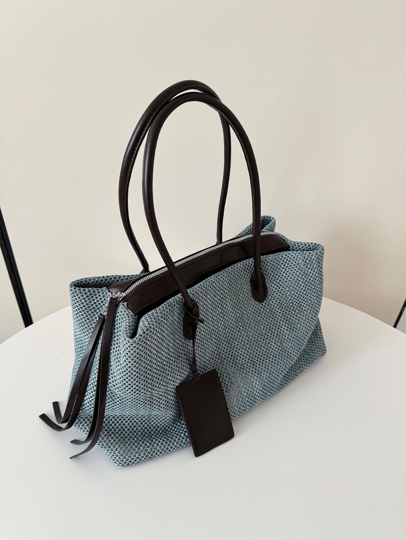 Tote Texture Exquisite Blue