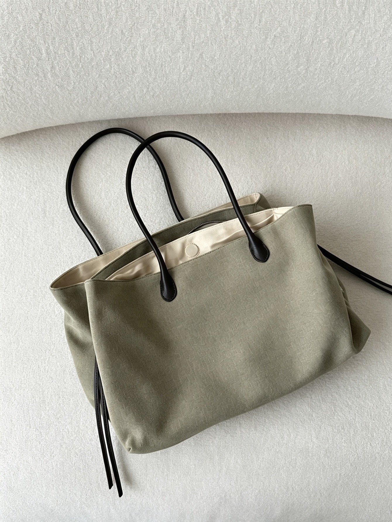 Tote Niche Green - Large (39 x 20 x 25) - Premium Canvas Synthetic Leather - Foto 2