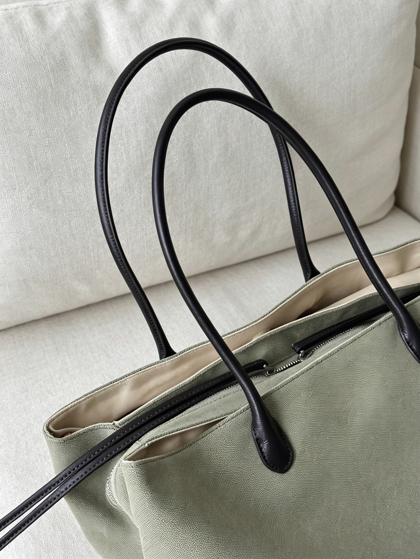 Tote Niche Green - Large (39 x 20 x 25) - Premium Canvas Synthetic Leather - Foto 3