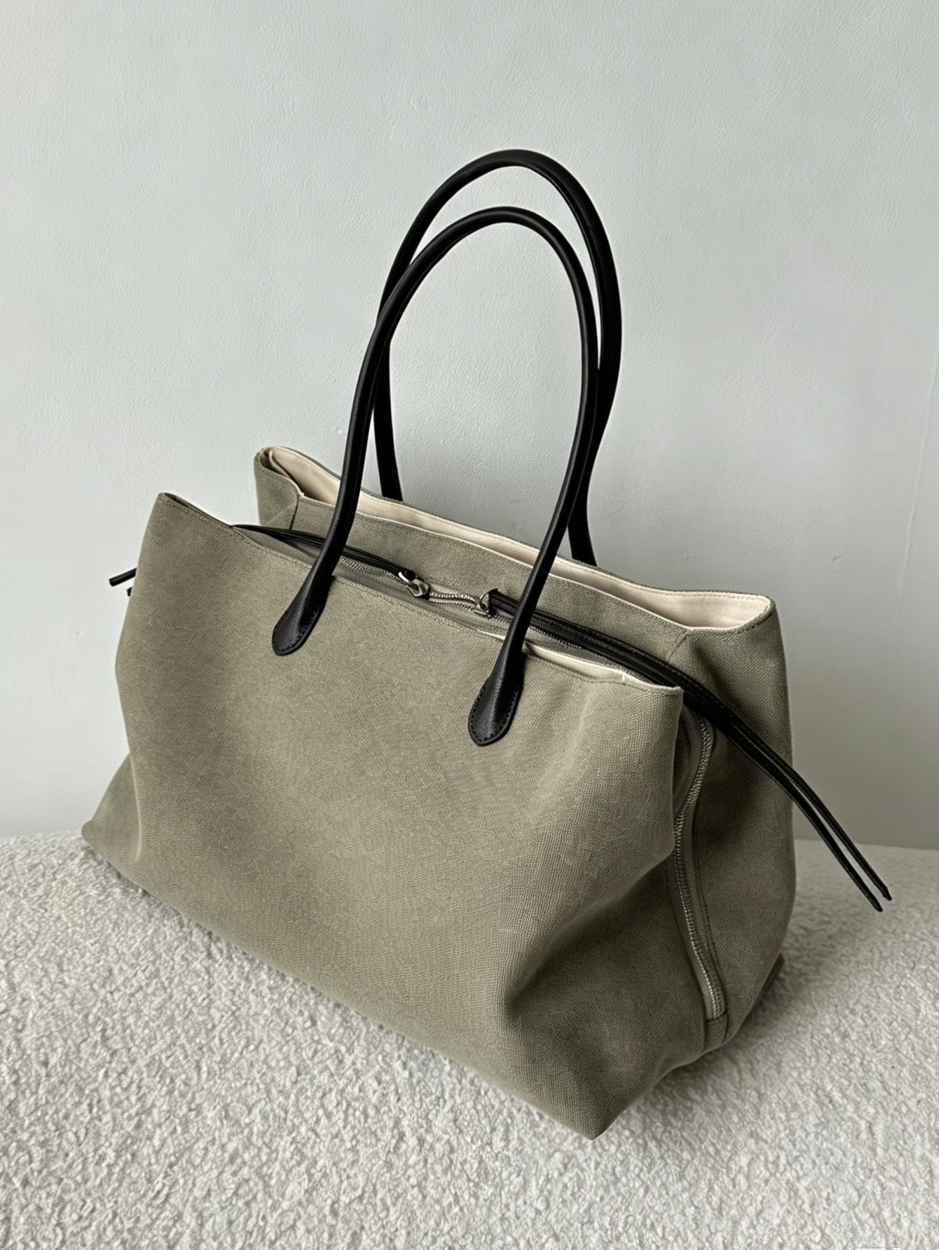 Tote Niche Green - Large (39 x 20 x 25) - Premium Canvas Synthetic Leather - Foto 4