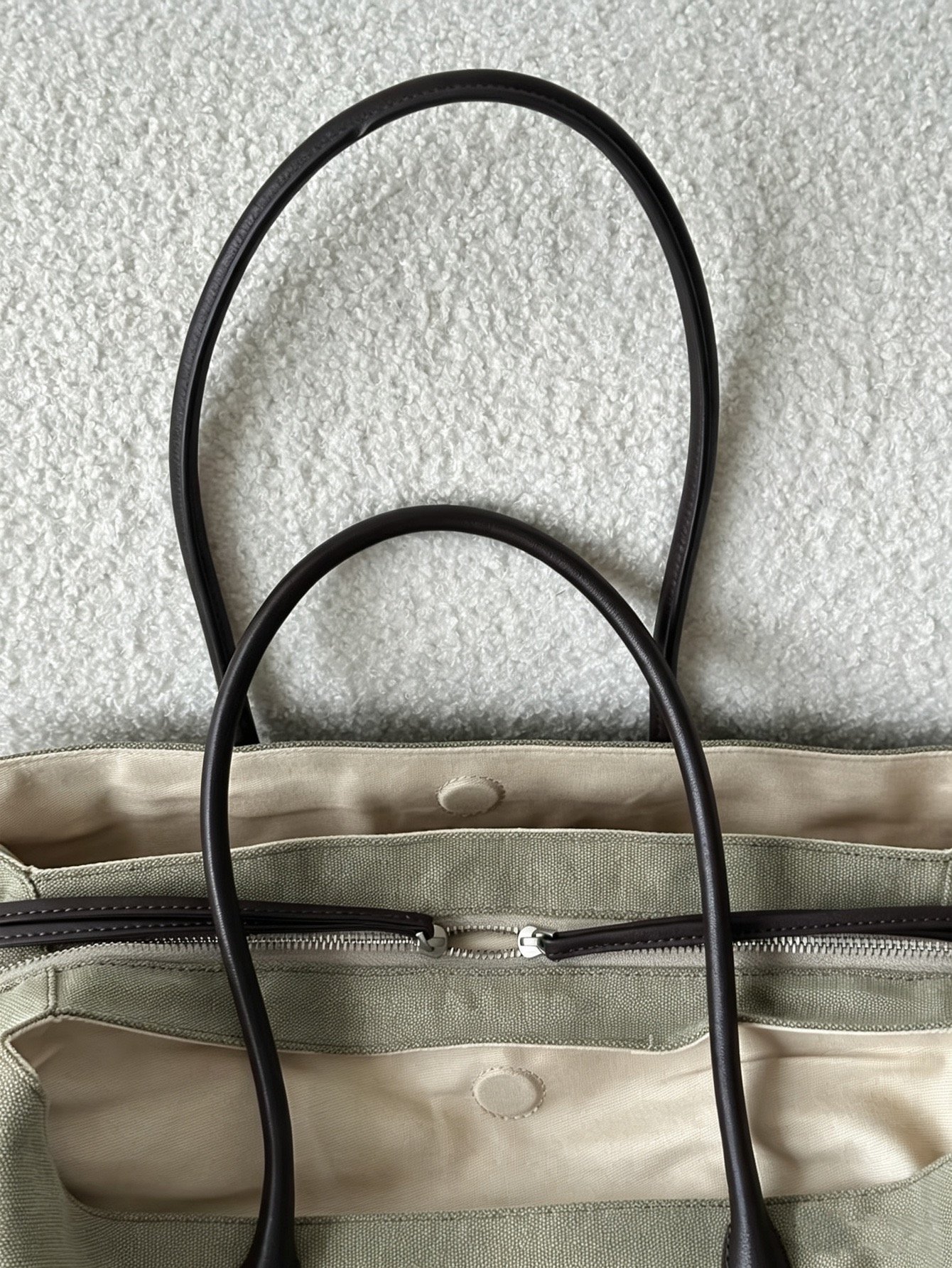 Tote Niche Green - Large (39 x 20 x 25) - Premium Canvas Synthetic Leather - Foto 5