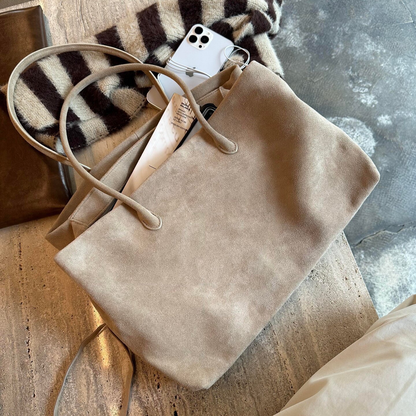 Tote Suede - Large (39 x 20 x 25) - Premium Suede - Foto 1